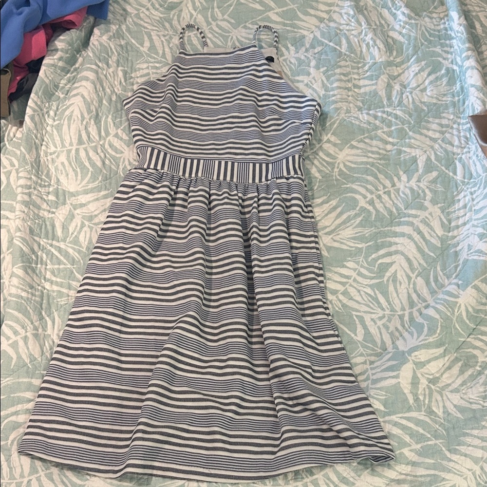 Banana Republic Dress in Navy and White Stripes